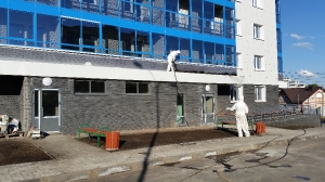 Гидроизоляция входных групп на жилом доме в городе Елабуга, пр. Нефтянников дом 68
