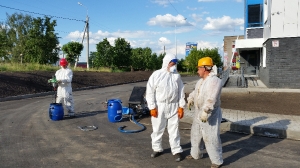 Гидроизоляция входных групп на жилом доме в городе Елабуга, пр. Нефтянников дом 68