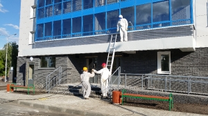 Гидроизоляция входных групп на жилом доме в городе Елабуга, пр. Нефтянников дом 68